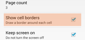 Show cell borders
